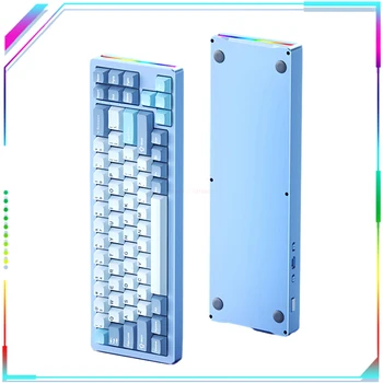 Клавиатура M71 Трехрежимная Bluetooth 2.4g Проводная механическая клавиатура с RGB подсветкой Hotswap для киберспортивных геймеров, аксессуары для ПК для мальчиков, подарки