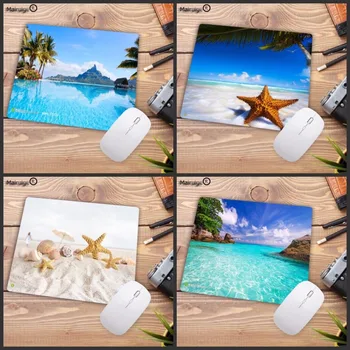 XGZ Резиновые Коврики Для мыши с принтом Пляжа и Морской звезды, Коврик для мыши с Рисунком 