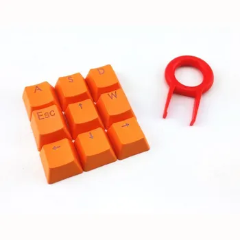 Оранжевые 9 клавиш с подсветкой из PBT Полупрозрачные колпачки для механической клавиатуры Cherry MX