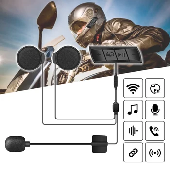 FM-музыкальный плеер Динамик BT 5.0 Беспроводной переговорный телефон Мотоциклетный шлем Гарнитура Стерео с защитой от помех M7