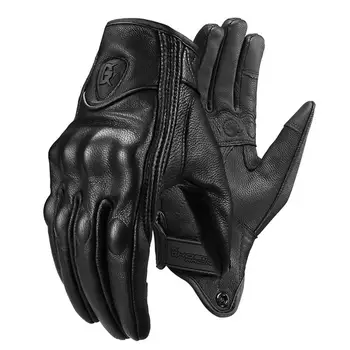 Мотоциклетные кожаные перчатки Для верховой езды, защитные перчатки с сенсорным экраном на весь палец, удобные прочные перчатки с сенсорным экраном на весь палец