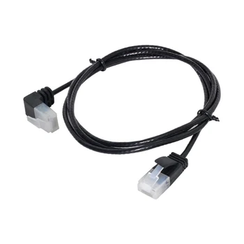 Кабель Xiwai Cat6 Ethernet RJ45 с прямым углом наклона UTP Сетевой кабель Патч-корд 90 градусов Lan для ноутбука, маршрутизатора, ТВ-бокса