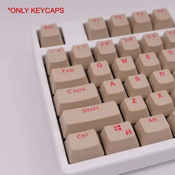 Колпачки для клавиш для Механической клавиатуры Цвет Хаки Красный Символ Высота профиля OEM 104 Клавиша для 60% 80% GK61 SK61 Anne Pro 2 шт.