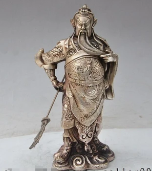 syusun003310@+++ Народная китайская статуя Бога Гуаньгун Гуань Юй с Серебряной головой Дракона