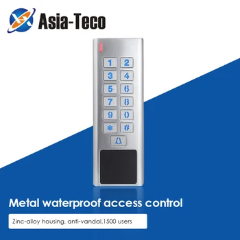 Водонепроницаемый считыватель контроля доступа к двери из цинкового сплава IP67 RFID 2000 Пользователей WG input output Access Control Наружного использования с дверным звонком