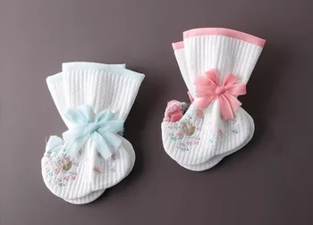 Детские носки Ханбок Розово-голубого цвета, импортированные из Южной Кореи, Носки с вышивкой на Первый День рождения, одежда для активного отдыха