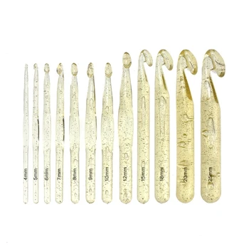 Разные размеры прозрачных крючков из АБС-пластика, вязание крючком для любителей рукоделия