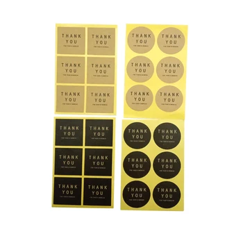 600 Шт./лот Простые Черные Крафт-Бумажные Этикетки с Надписью 