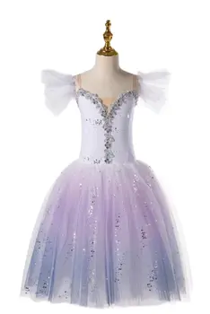 Романтическое балетное платье-пачка для девочек, Детское Женское платье Балерины, танцевальное платье для выступлений, современные танцевальные костюмы