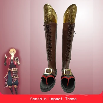 Горячие Инновационные сабо для косплея Genshin Impact Thoma, женские/мужские ботинки для персонажа, обувь Длиной стопы 220-270 см.