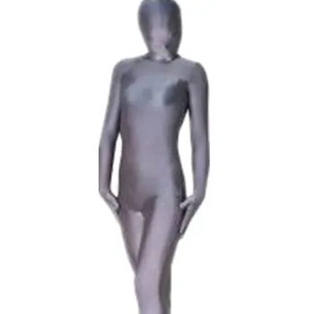 (SCF004) Серые колготки из спандекса для всего тела, костюмы для косплея на Хэллоуин для мужчин/женщин