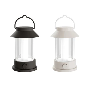 1 Комплект уличных фонарей для кемпинга, ретро светодиодные портативные фонари для кемпинга, супер яркие атмосферные огни, декоративные светильники, черный