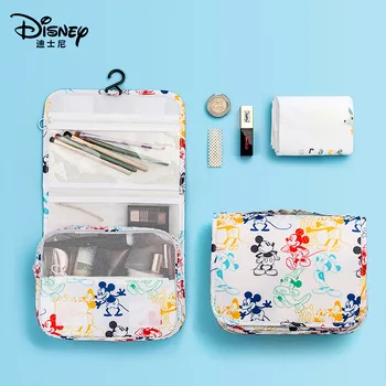Портативные косметические сумки Disney с Микки Маусом, сумка для макияжа, многоцелевое хранение монет, кошелек из искусственной кожи с рисунком Минни, чехлы для хранения макияжа