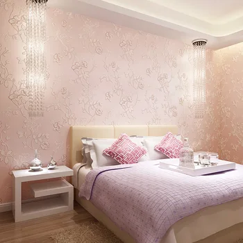 beibehang нетканые обои простые и теплые 3D стерео современная спальня гостиная диван фон пасторальные обои бумага