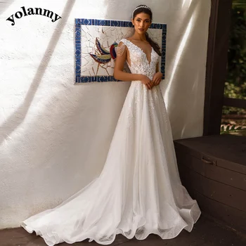 YOLANMY 3 Классических Свадебных Платья Для Свадебных Торжеств Для Женщин 2023 Кружевное Vestidos De Novia Brautmode Прямая Доставка