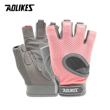 AOLIKES 1 Пара перчаток для спортзала, Бодибилдинга, фитнеса, тренировки с гантелями, Дышащие перчатки для занятий кроссфитом, поднятием тяжестей