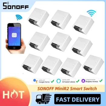SONOFF Mini R2 DIY 2-Полосный Переключатель Wi-Fi Alice Alexa Google Home Voice eWeLink APP Control Автоматизация Умного Дома Sonoff Прерыватель