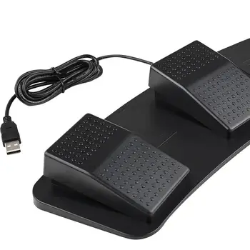 Модернизированный USB трехножевой переключатель для ПК, игровая педаль для игрового оборудования