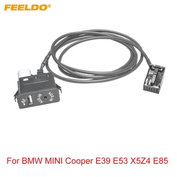 FEELDO Автомобильный Радиоприемник AUX-In Разъем 12PIN Штекер AUX Адаптер Для BMW MINI Cooper E39 E53 X5Z4 E85 E86 X3 E83 Жгут Проводов