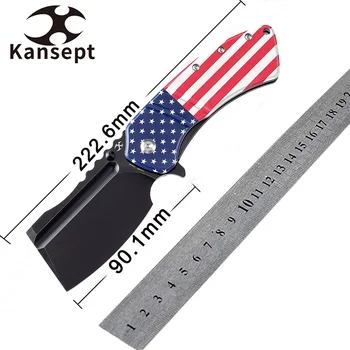 Kansept Korvid XL T1030B Koch Tools Спроектировал Складные Ножи с лезвием 154 см с ручкой G10/Micarta для Кемпинга, Охоты, Переноски EDC
