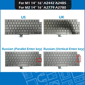 2021 2023 Ноутбук A2442 A2485 A2779 A2780 Клавиатура Для Macbook Pro M1 M2 Pro/Max Retina 14 