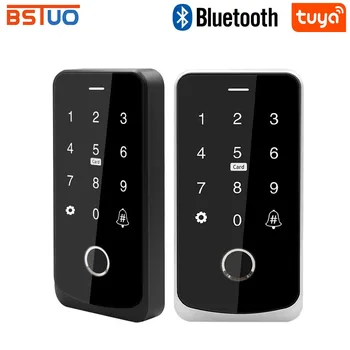 Водонепроницаемая клавиатура контроля доступа NFC Bluetooth Tuya APP 13,56 МГц, RFID-клавиатура, Биометрический отпечаток пальца, сенсорная подсветка, Открывалка для дверей
