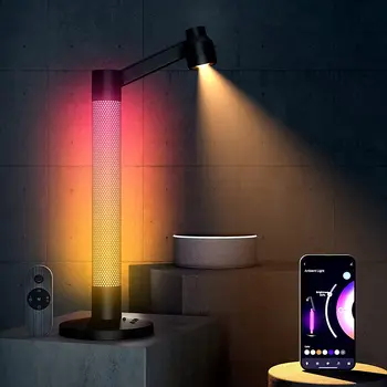 Smart Tuya Wifi LED Настольная Лампа RGB Окружающая Настольная Лампа Музыкальный Ритм Атмосфера Ночник Работает С Alexa и Google Gaming Room