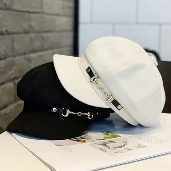 Панама Женская Восьмиугольная Шляпа Belle с утиным Язычком, Новости Уличной моды, Детская шляпа с защитой от Солнца и Солнцезащитная кепка H68