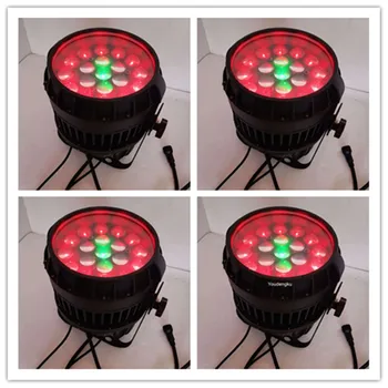 4шт водонепроницаемый светодиодный светильник для настенного освещения с кольцевым управлением par led zoom 19x10 Вт 4в1 rgbw zoom par 64 led наружные светодиодные фонари par