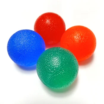 4 шт./лот, прозрачный силикагель, руки с шариком в форме яйца, Захват для запястий, Массаж пальцев, Фитнес-мяч для декомпрессии, Вентиляционный мяч