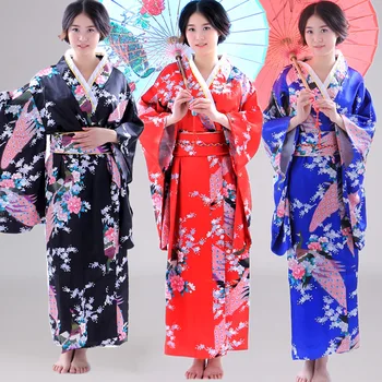 Женское традиционное кимоно в японском стиле, официальная фотография для косплея, костюм для сценического представления аниме, халат, многоцветный вариант