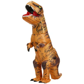 Надувной костюм динозавра, Необычный талисман, аниме, костюмы для косплея на Хэллоуин, костюмы для взрослых и детей, интересный костюм с рисунком Динозавра