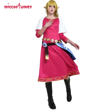 Женский костюм принцессы для косплея, женское красное платье для женщин, костюм для косплея на Хэллоуин