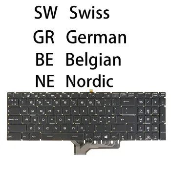 Швейцарская Немецкая Бельгийская клавиатура Nordic SD FI NW DN Для MSI GP63 GP73 GS60 GS63VR GS70 GS72 GS73VR GT62VR GT72 GT72S с RGB Подсветкой