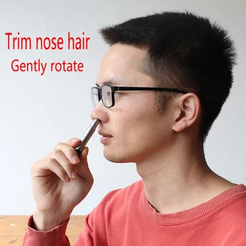 Новый Ручной триммер для носа из нержавеющей стали для бритья, триммер для волос в ушах, бритва для ухода за лицом для мужчин, моющееся устройство