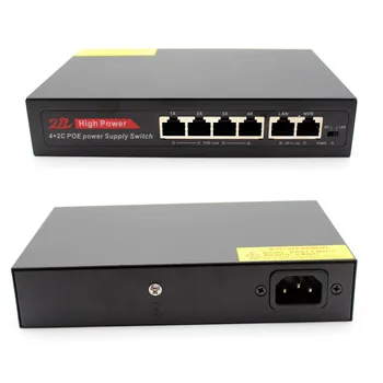 4 8 16 24 Порта Smart POE switch Источник питания Ethernet 10/100 Мбит/с IEEE802.3af/at DC52V для IP-камеры