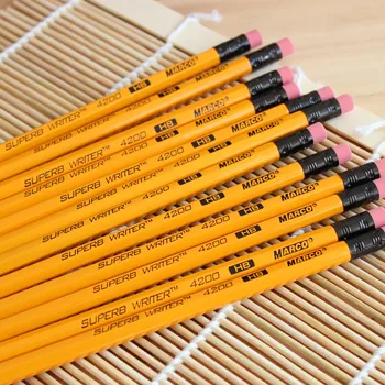 12шт наконечник деревянный стержневой карандаш HB без свинца Для Студентов, Детские карандаши с Ластиком длиной 20 см