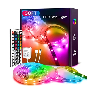 iYeeBulb Светодиодные светильники для спальни, 5050 RGB Меняющие цвет полосы света с дистанционным управлением