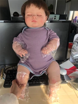 60 см Готовые куклы Bebe, Спящая кукла-Реборн, Ручная кукла с краской Genesis, Высококачественная 3D кожа, подарок