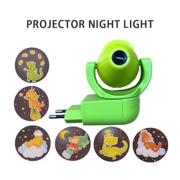 Ночник Светодиодный Проектор 6 Изображений Датчик Фотоэлемента EU Plug Night Light Лампа Для Детей Украшение Детской Спальни Освещение