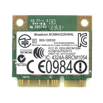 Двухдиапазонный 300 Мбит/с BCM943228HMB 4,0 802.11a/b/g/n Wifi Беспроводная карта Половина Mini PCI-E Ноутбук Wlan 2,4 ГГц 5 ГГц Адаптер