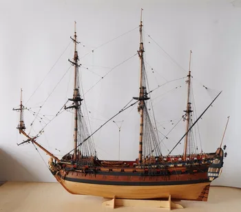 Масштаб 1/96 классическая русская деревянная модель корабля ingermanland 1715 деревянная модель корабля