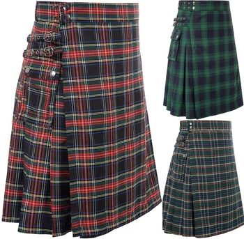 Мужская шотландская традиционная шотландская клетчатая юбка