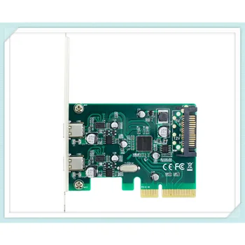 Профессиональный PCI-E на 2 порта USB3 1 Type-C Конверсионная карта Коробка для обслуживания Чиповых экспресс-карт Стабильный конвертер Адаптер