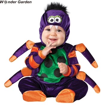 Чудо-сад для малышей, детский костюм паука, Костюмы для Косплея на Хэллоуин, Рождество, Пурим, Праздничный комбинезон