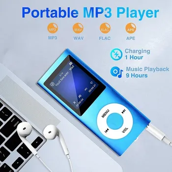 Портативный MP3-плеер Bluetooth с Качеством звука без потерь, Мини-Рекордер 32 ГБ TF-Карты, FM, Наушники, Многофункциональный Walkman