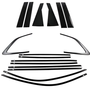 для Honda CR-V CRV 2023 2024 ABS Глянцевый Черный Центральный Столб Окна Полный Подоконник Молдинг Накладка Для Отделки Экстерьера Автомобиля Аксессуары 16 шт.