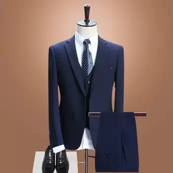 Сшитое на заказ Свадебное платье Жениха, Блейзер, Брюки, деловые Классические брюки высокого класса SA05-42999