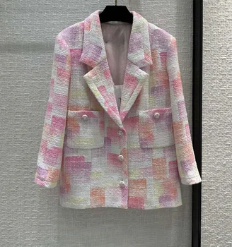 Элегантный высококачественный пиджак из градиентной ткани