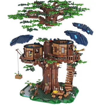 Новый 3117 шт. Дом на дереве, Самые Большие Строительные блоки, совместимые 21318 Кирпичей, игрушки 